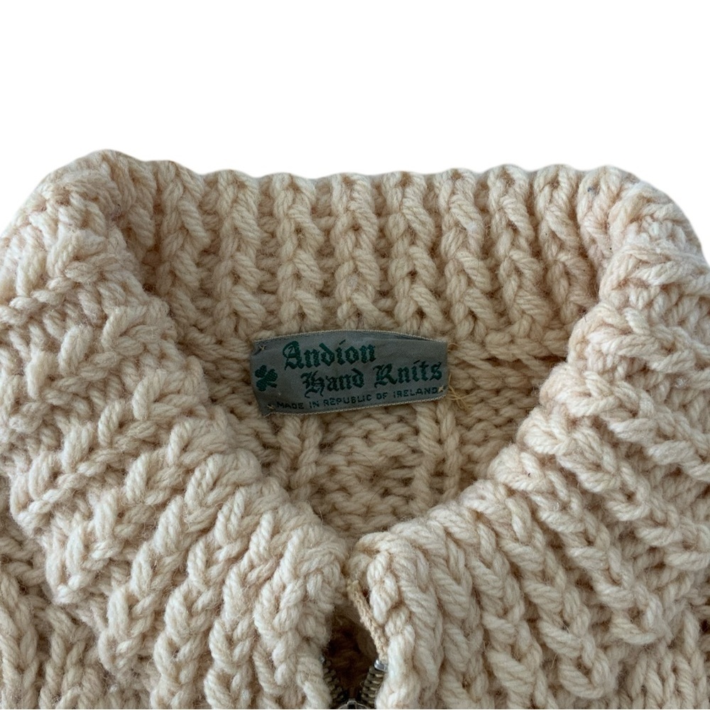 Andion Chunky Knit Fisherman Sweater Made in Ireland - Picture 5 of 5